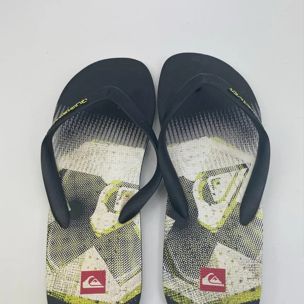 MENS QUICKSILVER BLACK‎ THONG FLIP FLOPS